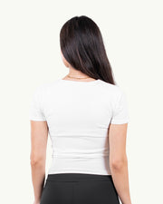 White Round Neck Short Sleeve