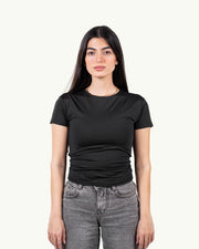 Black Round Neck Short Sleeve