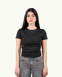 Black Round Neck Short Sleeve