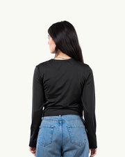 Black Round Neck Long Sleeve