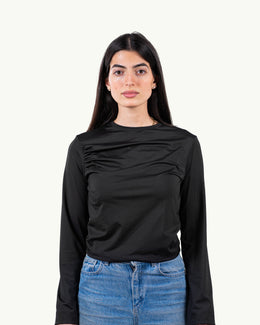 Black Round Neck Long Sleeve